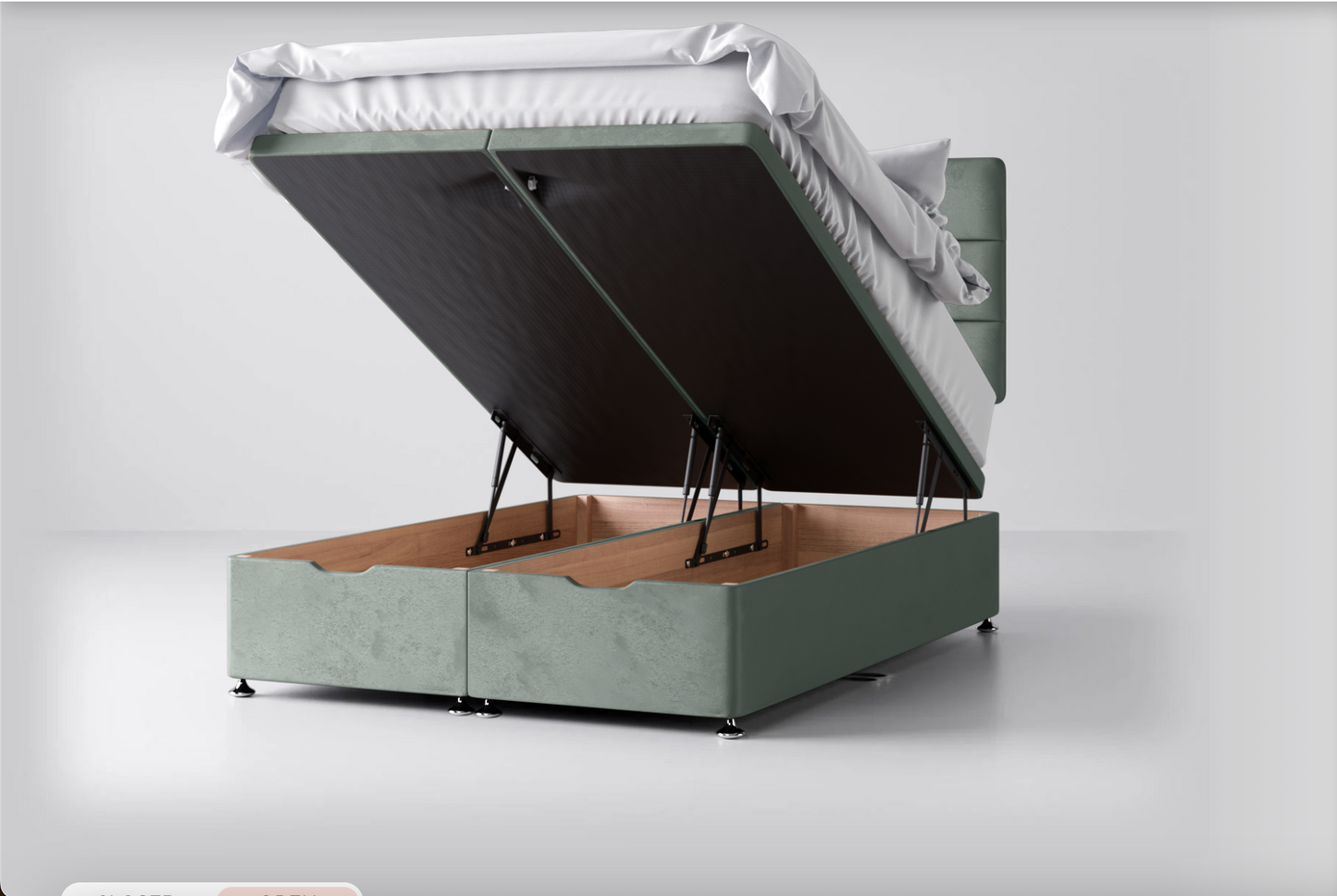 Ottoman Storage Lift-Up Base with Banbury Headboard Package