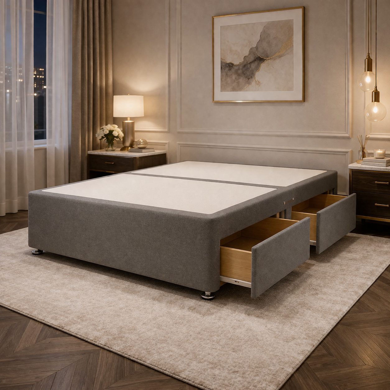 2026 Divan Solid Platform Base with optional storage drawers