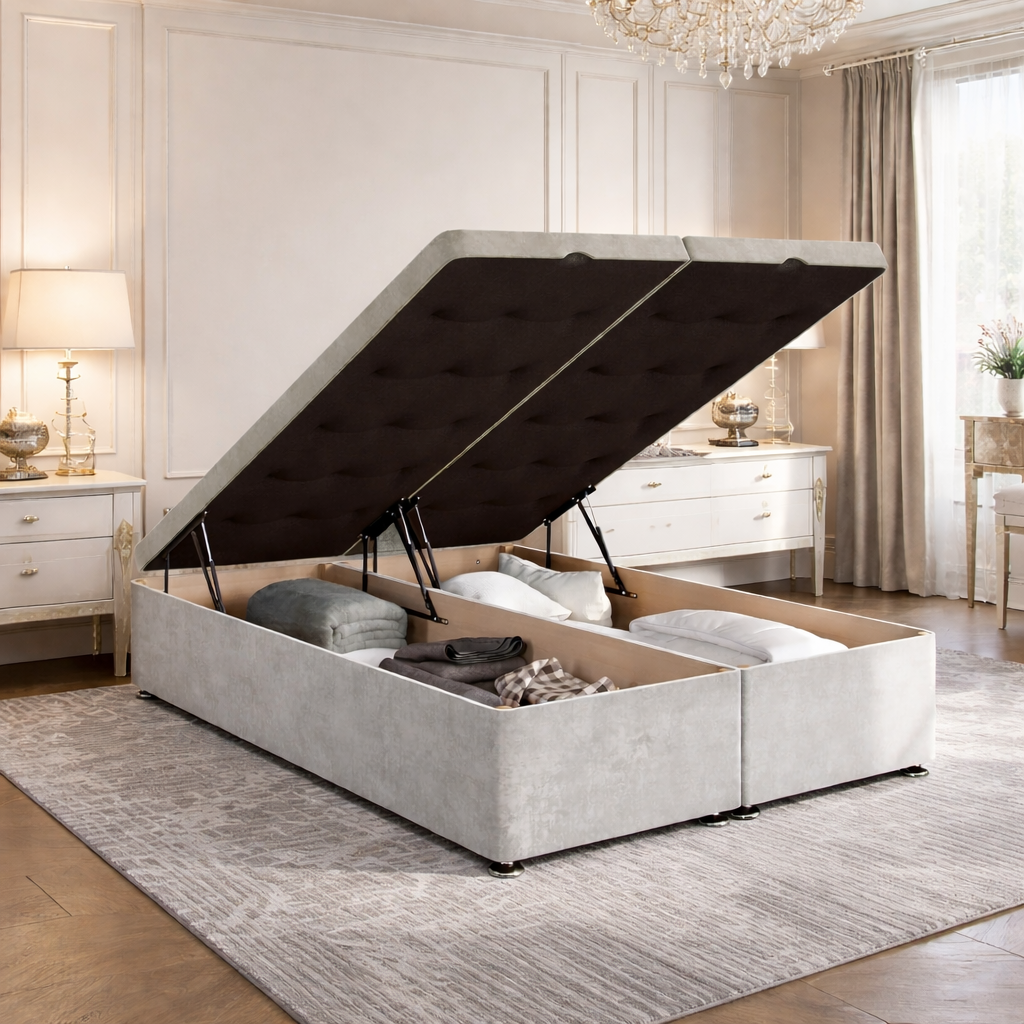 2026 Luxury Ottoman gas lift Divan Storage Bed Base