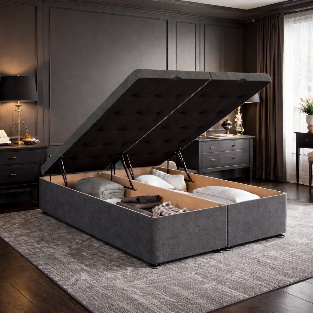 2026 Luxury Ottoman gas lift Divan Storage Bed Base