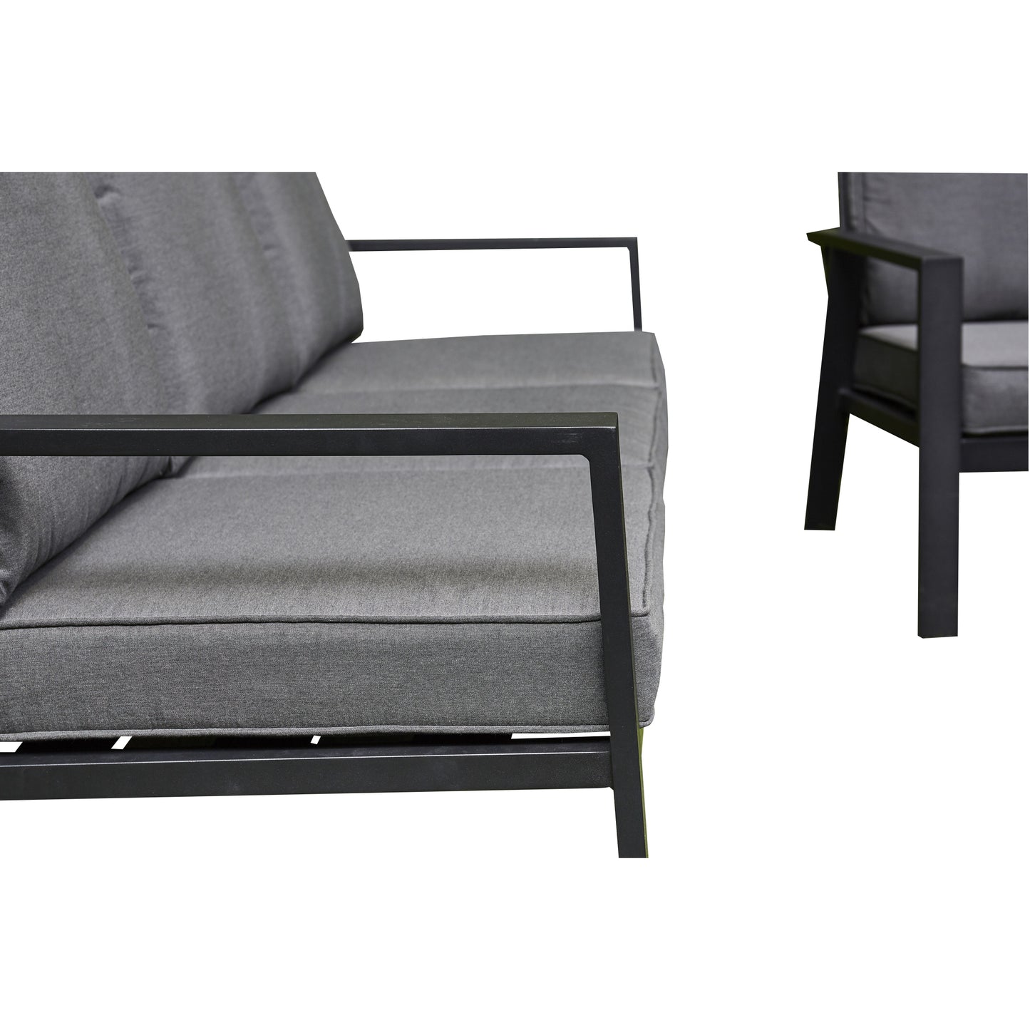 2026 Alicante Grey Aluminium Fire-Pit Sofa Dining Set