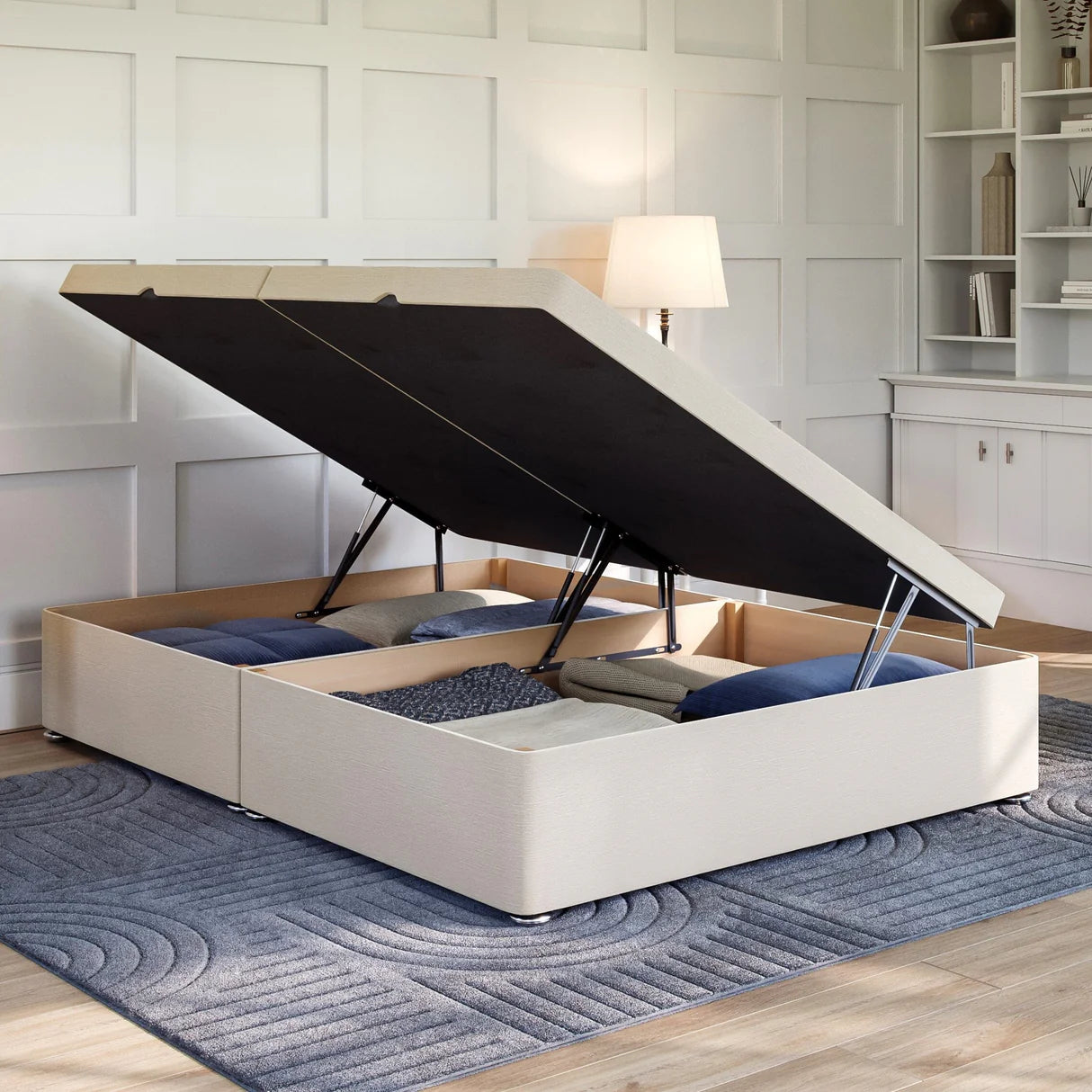 2026 Luxury Ottoman gas lift Divan Storage Bed Base