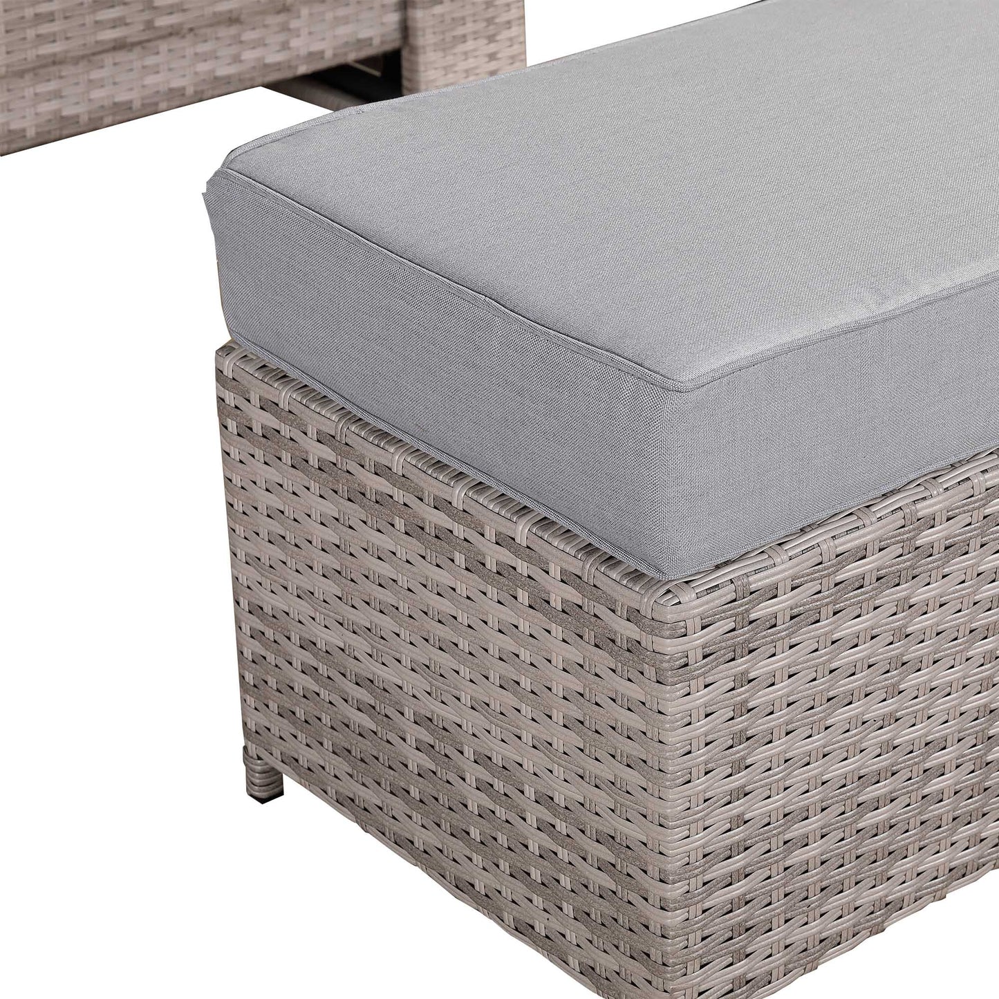 2026 Calpe Corner L Shape Rise & Fall Table Dining Set Grey
