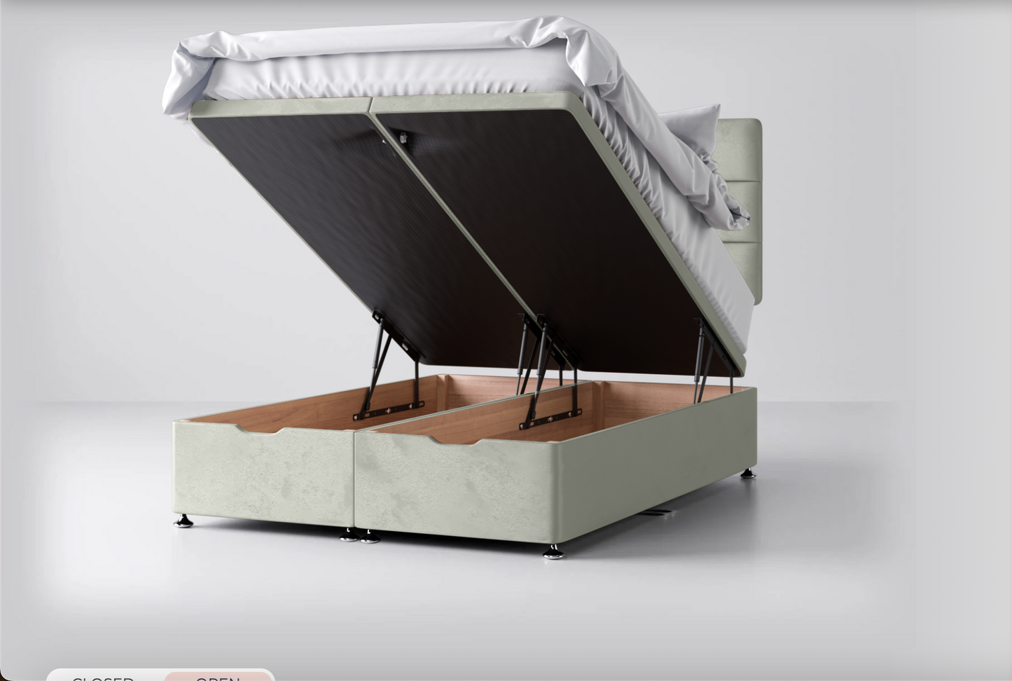 Ottoman Storage Lift-Up Base with Banbury Headboard Package