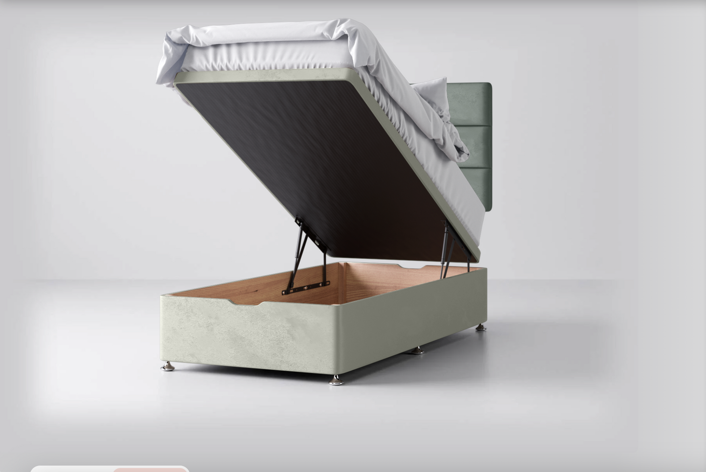 Ottoman Storage Lift-Up Base with Banbury Headboard Package